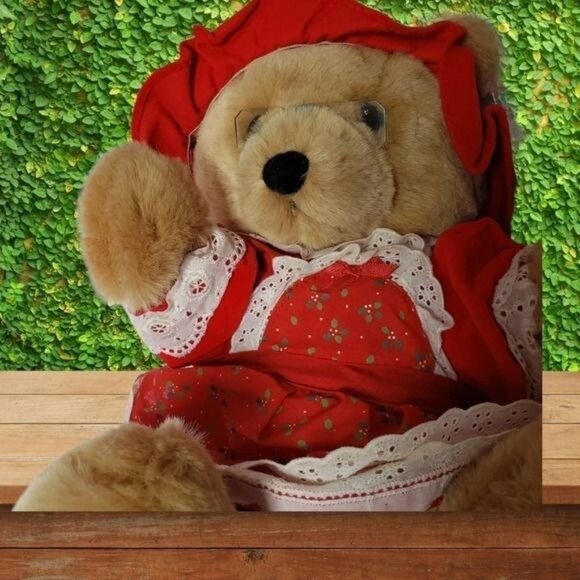 -Dakin Grandmother Bear Plush Glasses Sits 10" 1986 Grandma Stuffed Animal - Picture 6 of 6